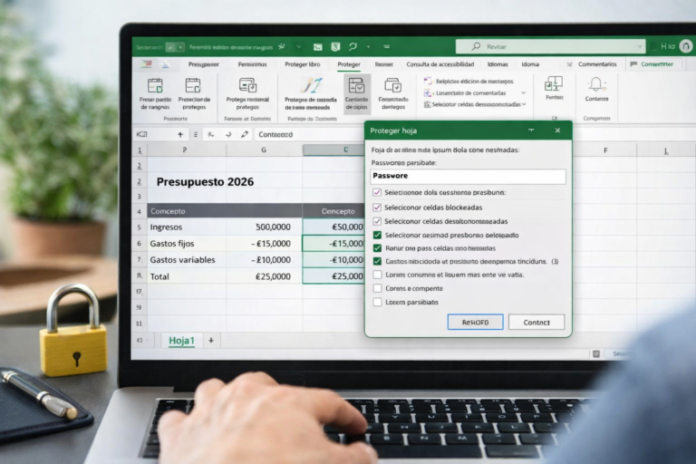 Cómo proteger una hoja de Excel correctamente (Guía avanzada, completa y segura 2026)