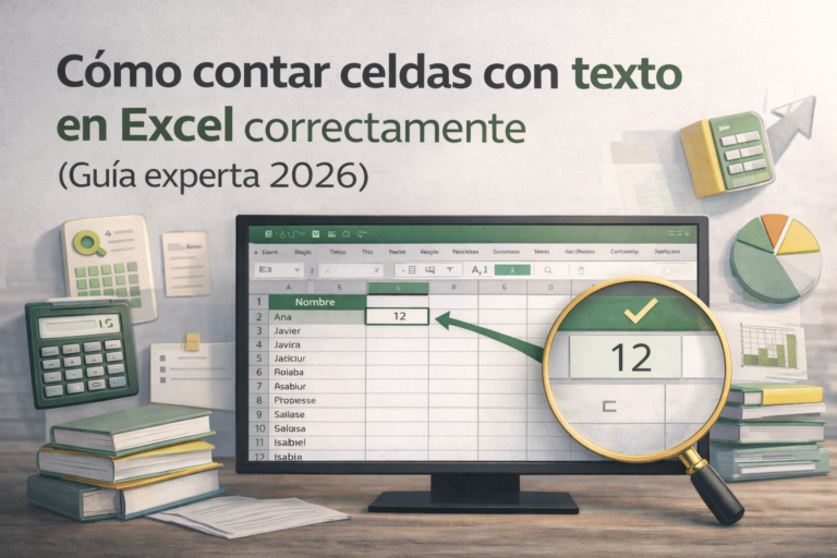 Cómo contar celdas con texto en Excel correctamente (Guía experta 2026)