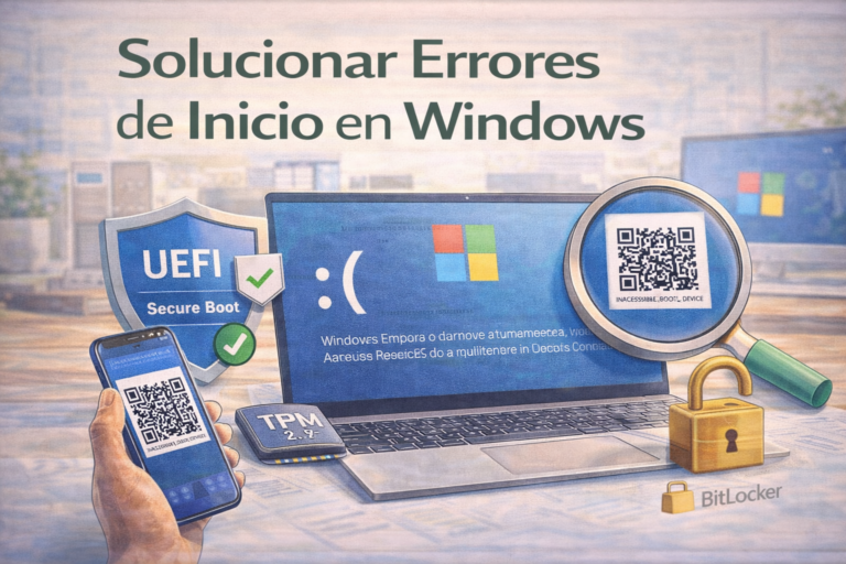 Cómo solucionar errores de inicio en Windows: diagnóstico completo y soluciones reales (Guía 2026)
