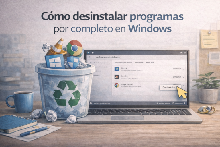 Cómo desinstalar programas por completo en Windows correctamente (Guía definitiva 2026)