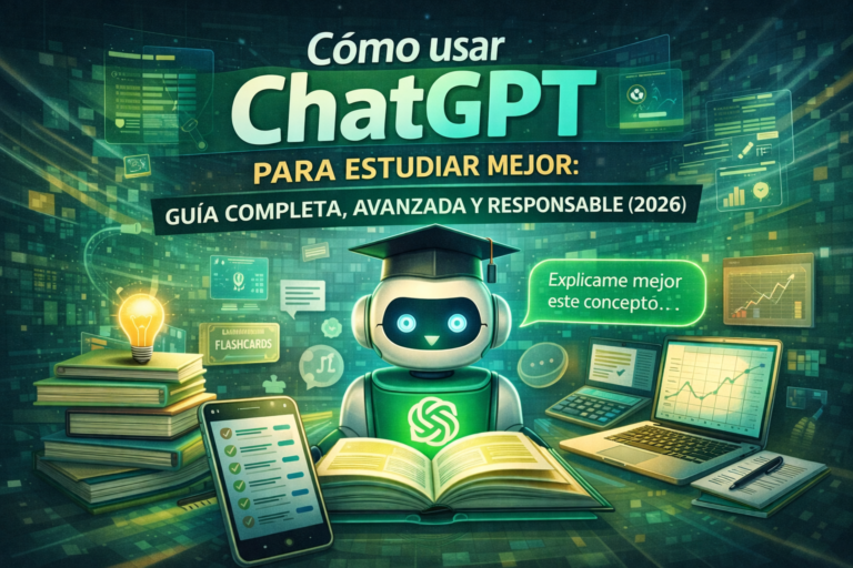 Cómo usar ChatGPT para estudiar mejor: guía completa, avanzada y responsable (2026)